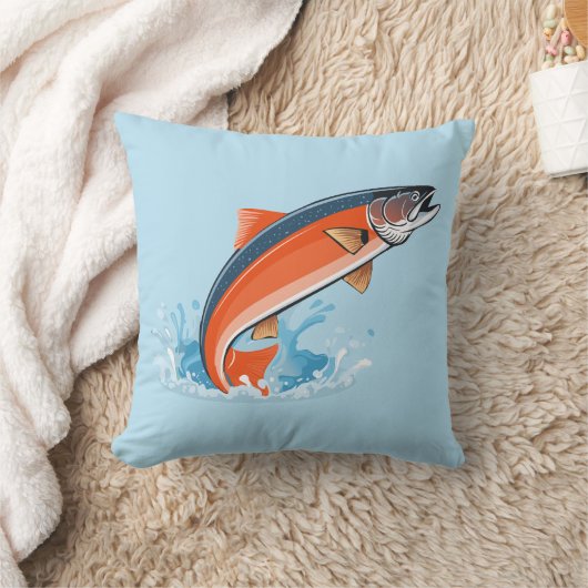 サーモン クッション (ブランケット)