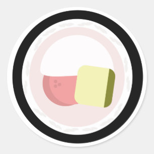 サーモン+クリームチーズ+アボカドのすしロール ラウンドシール