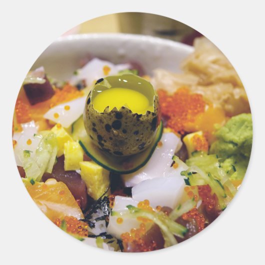 サーモン サシミ マグロ 魚 海鮮 キャビア 日本 ラウンドシール (正面)