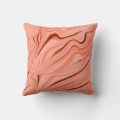 サーモン、ピーチ、澄んサンゴ、ピンクのミックス曲線 クッション (裏面)