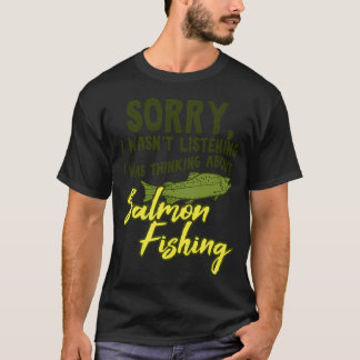 サーモン フィッシング ごめん 面白い 釣り人 ギフト 父 夫 Tシャツ