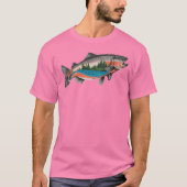 サーモン フィッシング Tシャツ (正面)