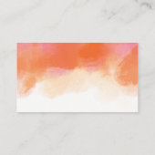 サーモン ブラッシュ ピンク コーラル ウォーターカラー ご挨拶カード エンクロージャーカード (裏面)