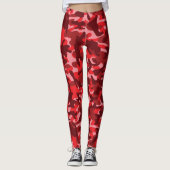 サーモン+レッド+カモフラージュ レギンス (正面)