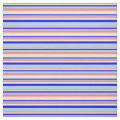 サーモン、淡いシアン、青と薄い青の線 ファブリック (見本)