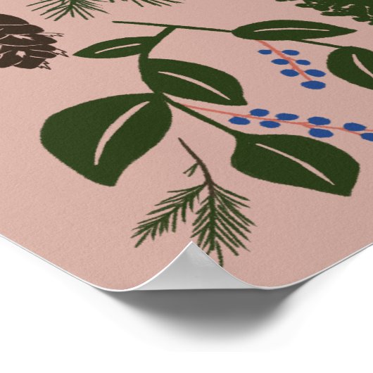 サーモンPNW自然モアシダの果実の森林飼料 ポスター (角)