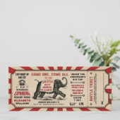 サーラスベビーシャワーチケット招待状おむつラッフル 招待状 (スタンド正面)