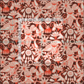 サーリマックの茶色のオレンジ ファブリック (タイル)