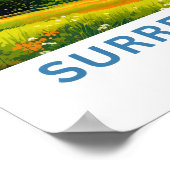 サーリー・ヒルズ イギリス 旅行 ポスター (角)