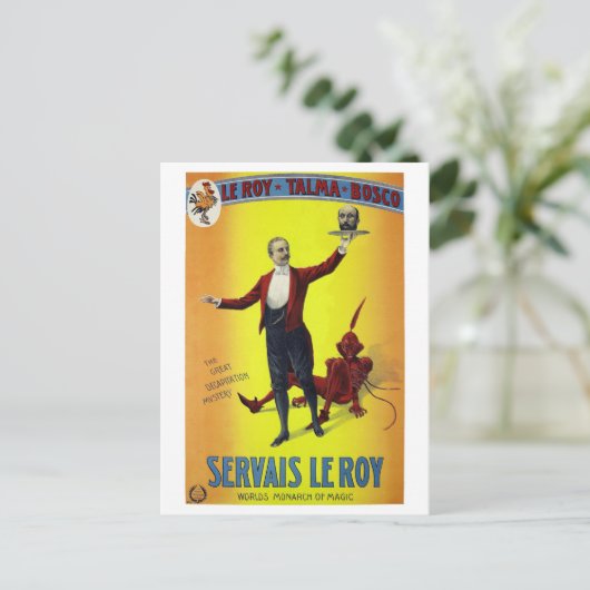 サーヴィルロイ復元されたヴィンテージマジシャンのポスター ポストカード (スタンド正面)