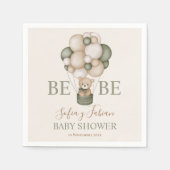 サーヴィレタス・デ・パペル・テディ・ベア・ベビーシャワー・ボーイ・エス スタンダードカクテルナプキン (正面)