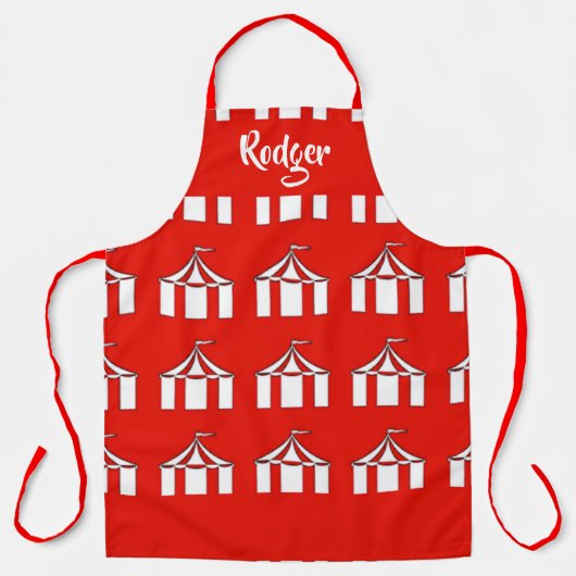 サー赤と白カーテント エプロン (正面)