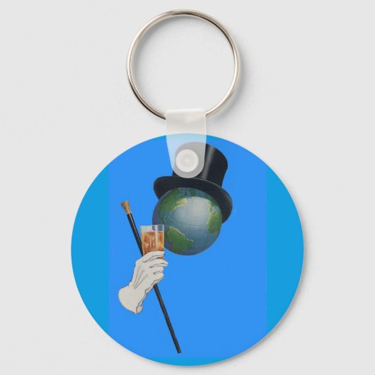 サー・アースはカクテルを飲んでいる キーホルダー (正面)