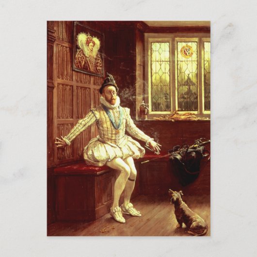 サー・ウォルター・ローリーの最初の煙 ポストカード (正面)