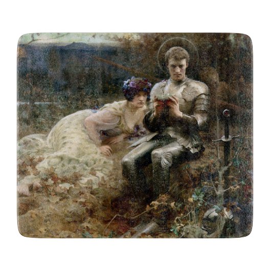 サー・パーシバルの誘惑（中世の騎士） カッティングボード (正面)