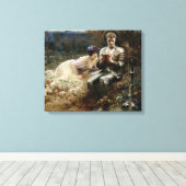 サー・パーシバルの誘惑（中世の騎士） キャンバスプリント (インサイチュ (ウッドフロア))