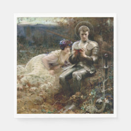 サー・パーシバルの誘惑（中世の騎士） スタンダードランチョンナプキン