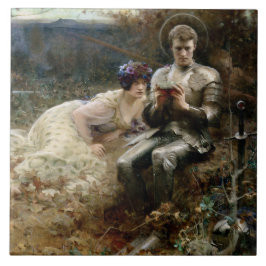 サー・パーシバルの誘惑（中世の騎士） タイル