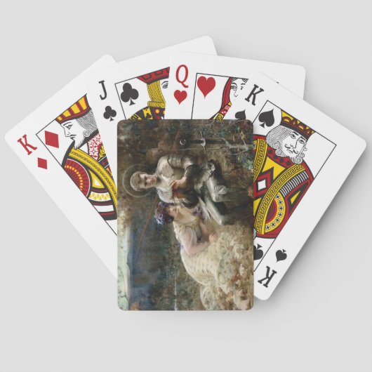 サー・パーシバルの誘惑（中世の騎士） トランプ (裏面)