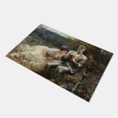 サー・パーシバルの誘惑（中世の騎士） ドアマット (アングル)