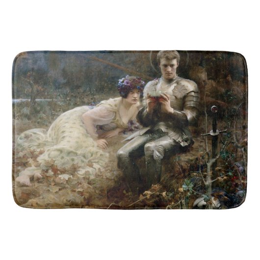 サー・パーシバルの誘惑（中世の騎士） バスマット (正面)