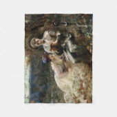 サー・パーシバルの誘惑(中世の騎士) フリースブランケット (正面)