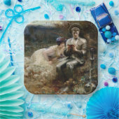 サー・パーシバルの誘惑（中世の騎士） ペーパープレート (パーティー)