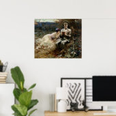 サー・パーシバルの誘惑（中世の騎士） ポスター (ホームオフィス)