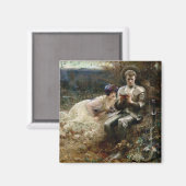 サー・パーシバルの誘惑（中世の騎士） マグネット (正面/裏面)