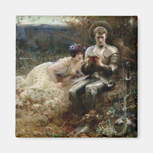 サー・パーシバルの誘惑（中世の騎士） マグネット (正面)