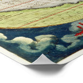 サー・フランシス・ドレイクの地図 ポスター (角)