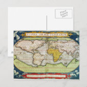 サー・フランシス・ドレイクの地図 ポストカード (正面/裏面)