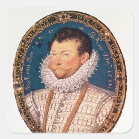 サー・フランシス・ドレイク, 1581 スクエアシール (正面)