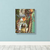 サー・ランスロットとクイーン・ギニー キャンバスプリント (インサイチュ (ウッドフロア))