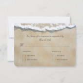 サ書ンドビーチ結婚式RSVP 出欠カード (裏面)