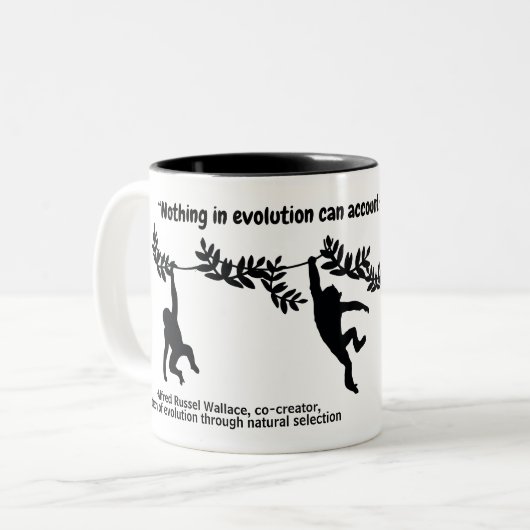 サ素晴らしルとの科学者引用 ツートーンマグカップ (正面左)