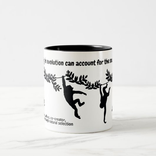 サ素晴らしルとの科学者引用 ツートーンマグカップ (中央)