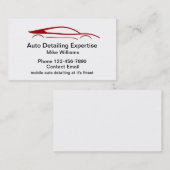 サ車のービスを詳細化するモバイルカー 名刺 (正面/裏面)