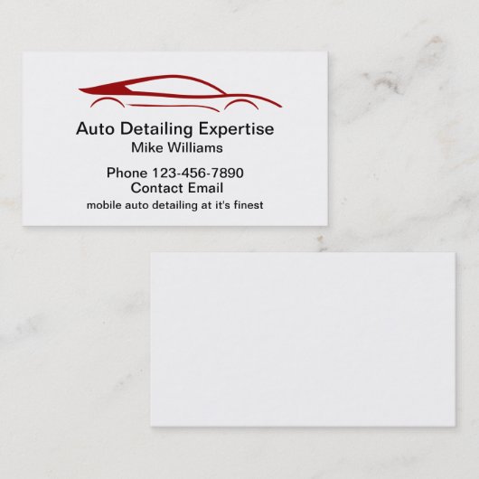 サ車のービスを詳細化するモバイルカー  名刺 (正面/裏面)