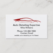 サ車のービスを詳細化するモバイルカー 名刺 (正面)