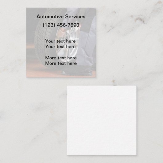 サ車のービユニークス名刺 スクエア名刺 (正面/裏面)