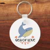 ザかわいいブルーホエールマリン哺乳動物群 キーホルダー (正面)