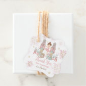 ザくるみクラッカーバレエ赤面ピンクウィンタークリスマス フェイバータグ (インサイチュ)