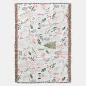 ザくるみ割りカーホリデーウォーターカラー スローブランケット (正面縦)