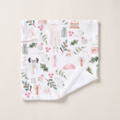 ザくるみ割りカーホリデーウォーターカラー バスタオルセット (ウォッシュタオル)