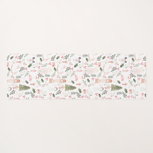 ザくるみ割りカーホリデーウォーターカラー ヨガマット (裏面(横))