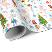 ザくるみ割りキャラクタークララ冬クリスマス ラッピングペーパー (ロールコーナー)