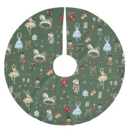 ザくるみ割りクリスマスバレエヴィンテージ水色 ブラッシュドポリエステルツリースカート