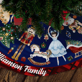 ザくるみ割りクリスマスバレエヴィンテージ水色 ブラッシュドポリエステルツリースカート