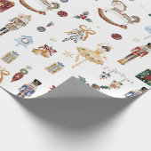 ザくるみ割りクリスマスバレエヴィンテージ水色 ラッピングペーパー (角)